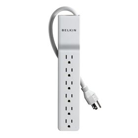 6-Outlet Home/Office Surge Protector, 4 ft. Cord, White, hi-res