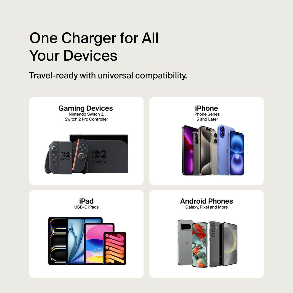 USB-C to USB-C Cable 60W for Nintendo Switch 2, Black, hi-res