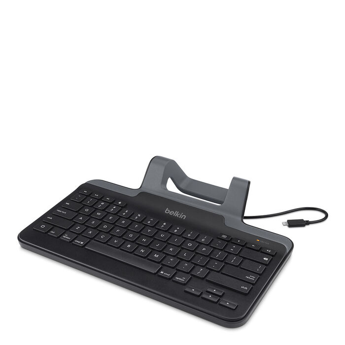 Wired Tablet Keyboard w/ Stand for iPad (Lightning Connector), , hi-res