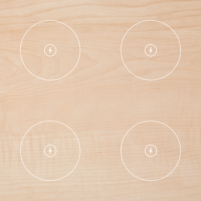 Wireless Charging Spot (Recessed/Hidden Installation) � 4-Pack, Black, hi-res