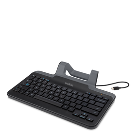 Wired Tablet Keyboard with Stand with USB-C Connector, Black, hi-res