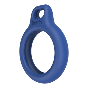 Secure Holder with Key Ring for AirTag, Blue, hi-res