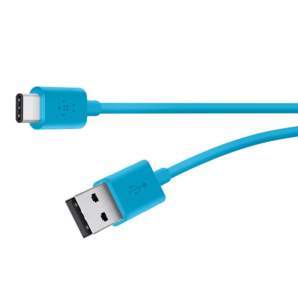 2.0 USB-A to USB-C Charging Cable, Blue, hi-res