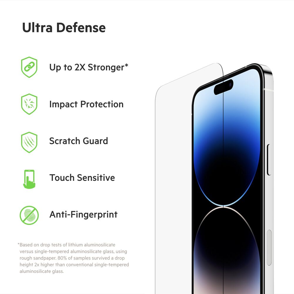 UltraGlass Treated Screen Protector for iPhone 14 Pro Max, , hi-res