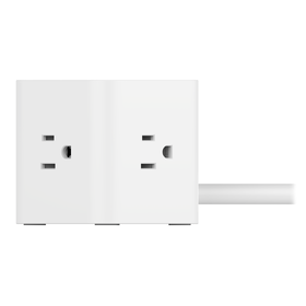 3-Outlet Power Cube with 5-Foot Cord and USB-A Ports, , hi-res