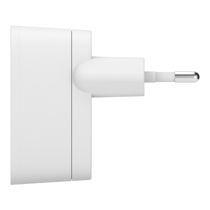 Belkin Doppio Caricabatterie Da Parete USB-C PD 37W Con PPS, Porta USB-C 25W E USB-A 12W, Per IPhone, Samsung E Altri Dispositivi
