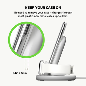 3-in-1 Wireless Charger for Apple Devices, White, hi-res