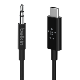 Belkin – Câble audio USB-C à 3,5 mm, compatible avec la plupart des  téléphones intelligents USB-C, noir