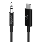 USB-C™ 커넥터 포함 RockStar™ 3.5mm 오디오 케이블, Black, hi-res