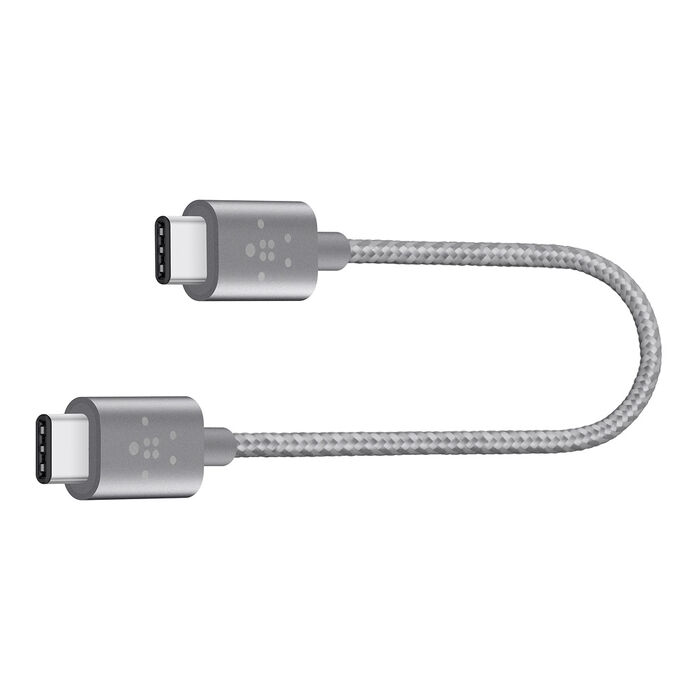 MIXIT↑™ Metallic USB-C™ to USB-C Charge Cable (USB Type-C™), Gray, hi-res