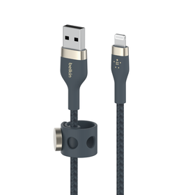 USB-A Cable with Lightning Connector, Blue, hi-res