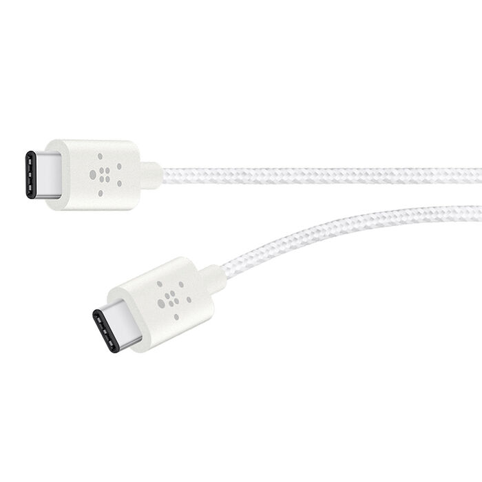 MIXIT↑™ USB-C™ 转 USB-C 金属编织线缆（USB Type C™）, 白色的, hi-res