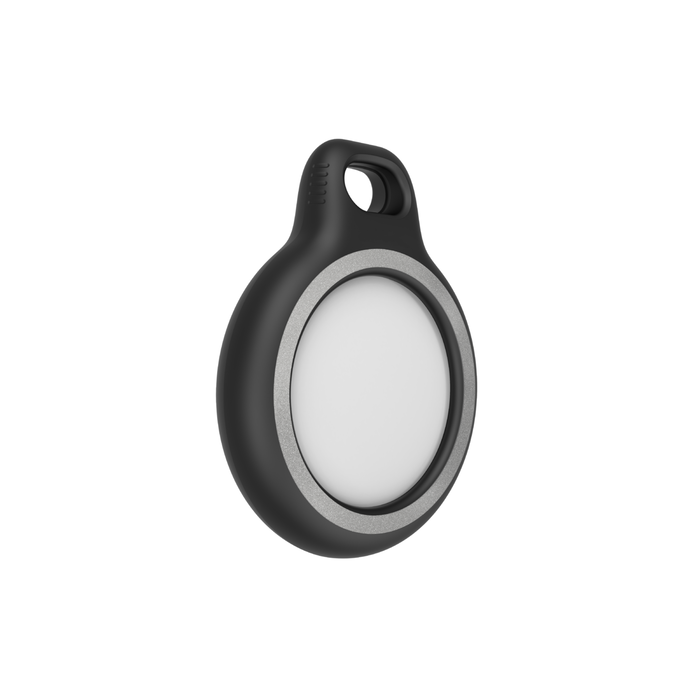 适用于 Apple AirTag 的钥匙圈式反光安全支架, 黑色, hi-res
