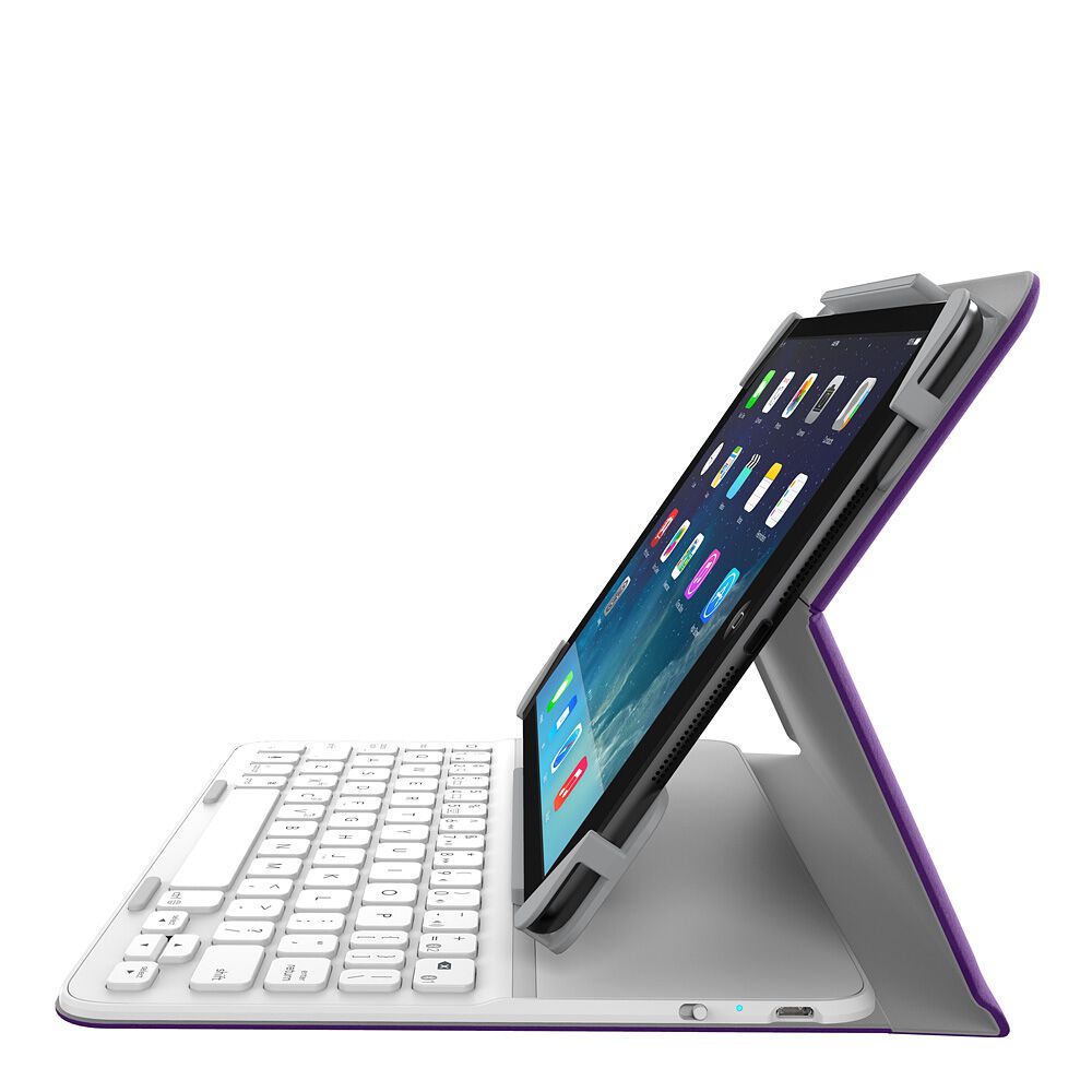 iPad (2017) & iPad Air 2 & iPad Air專用QODE&trade; Slim Style Keyboard Case, Plum, hi-res