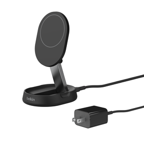 Convertible Magnetic Wireless Charging Stand with Qi2 15W, Black, hi-res