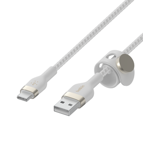 USB-A 至 USB-C&reg; 連接線, 白色的, hi-res