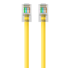 CAT6 Ethernet Patch Cable, RJ45, M/M, Yellow, hi-res
