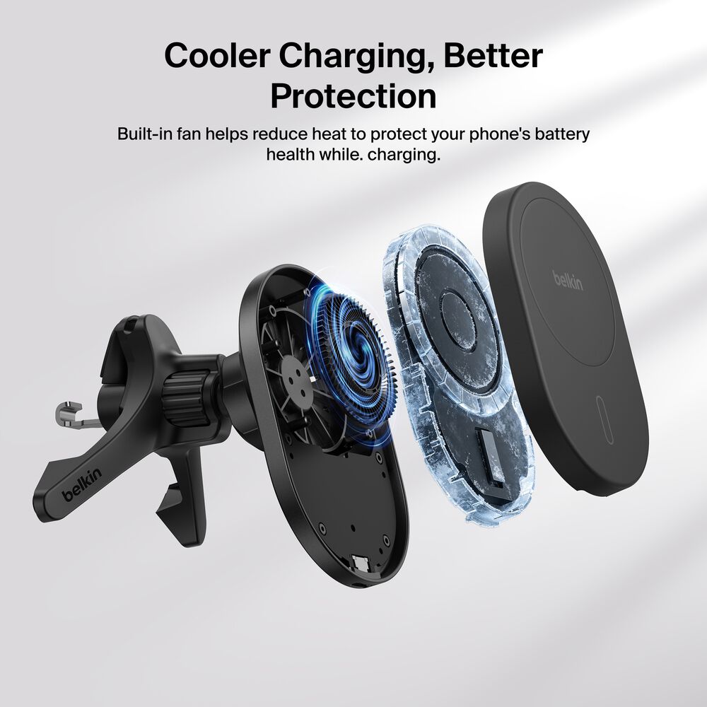Magnetic Wireless Car Charger Vent Mount with Qi2.2 25W, , hi-res