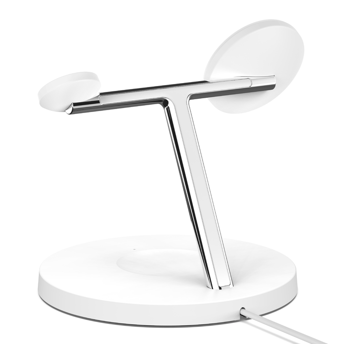 Cargador inalámbrico 3 en 1 de 15 W con tecnología MagSafe oficial, Blanco, hi-res
