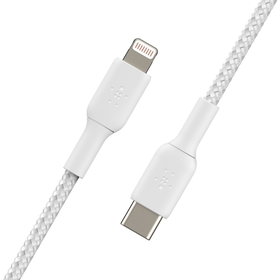 Braided USB-C to Lightning Cable (1m / 3.3ft, White), White, hi-res