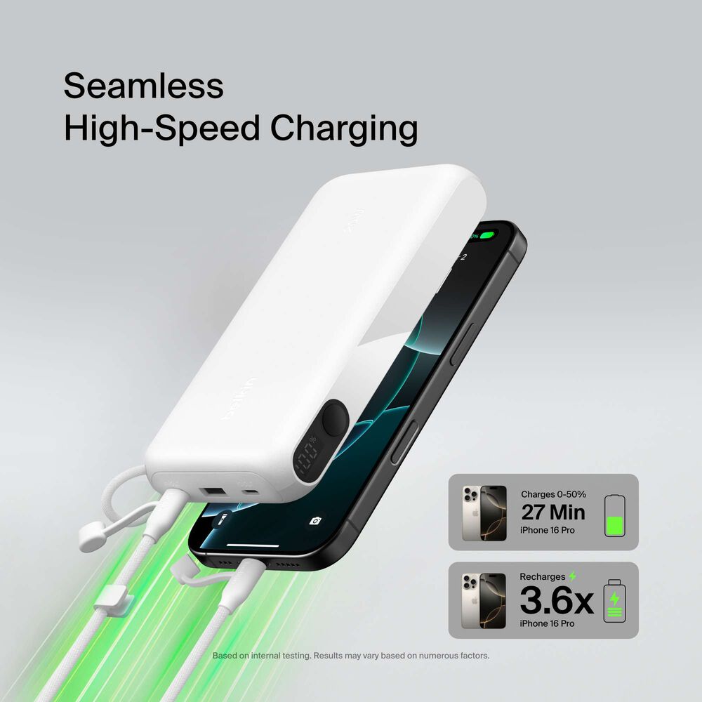 Power Bank 20K with Display, White, hi-res