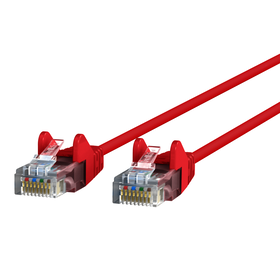 CAT6 Slim Gigabit Snagless UTP Ethernet Cable, Red, hi-res