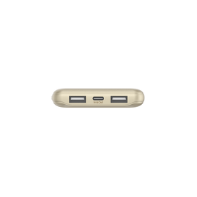 USB-C 便携式移动电源 10000mAh + USB-A 转 USB-C 线缆, Gold, hi-res