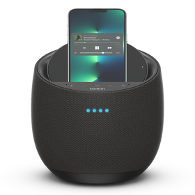 Hi-Fi Smart Speaker + Wireless Charger, Black, hi-res