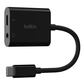 3\.5mm Audio + USB-C Charge Adapter, Black, hi-res