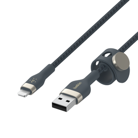 Câble USB-A avec connecteur Lightning, bleu, hi-res