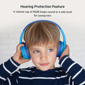 Wireless On-Ear Headphones for Kids, Blue, hi-res
