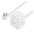 3-Outlet Power Cube with 5-Foot Cord and USB-A Ports, , hi-res