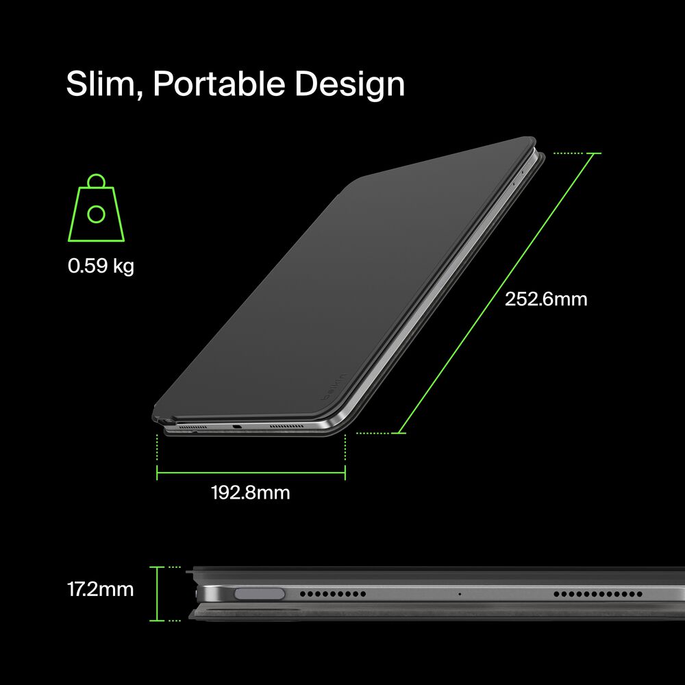 Pro Keyboard Case with Magnetic Stand for iPad Air 13" and iPad Pro 12.9", Black, hi-res