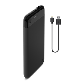 BOOST↑CHARGE™ Power Bank 5K With Lightning Connector, Black, hi-res