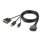 Modular DVI and DP Dual Head Host Cable 6ft / 1.8m, Nero, hi-res