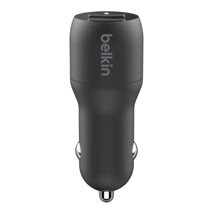Belkin Car Charger + USB-C Cable with Lightning Connector, Black