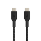 Geflochtenes BOOST↑CHARGE™ USB-C/USB-C-Kabel (1 m, Schwarz), Schwarz, hi-res