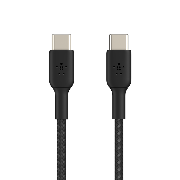Geflochtenes BOOST↑CHARGE™ USB-C/USB-C-Kabel (1 m, Schwarz), Schwarz, hi-res