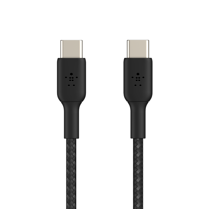 BOOST↑CHARGE™ 브레이드 USB-C-USB-C 케이블 (1m / 3.3ft, Black), Black, hi-res