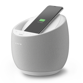 Hi-Fi 智能音箱 + 无线充电器, 白色的, hi-res