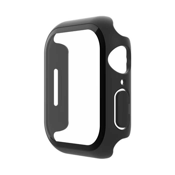 TemperedCurve 2-in-1 Treated Screen Protector + Bumper for Apple Watch Series 7, Noir, hi-res