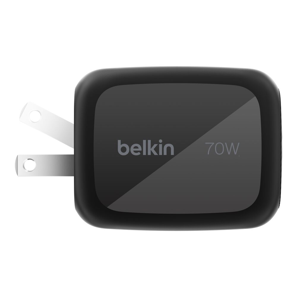 3-Port GaN Wall Charger 70W, Black, hi-res