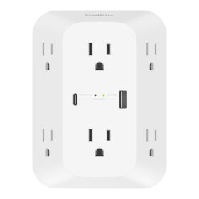 6 Outlet Wall Surge Protector with USB-C and USB-A, , hi-res