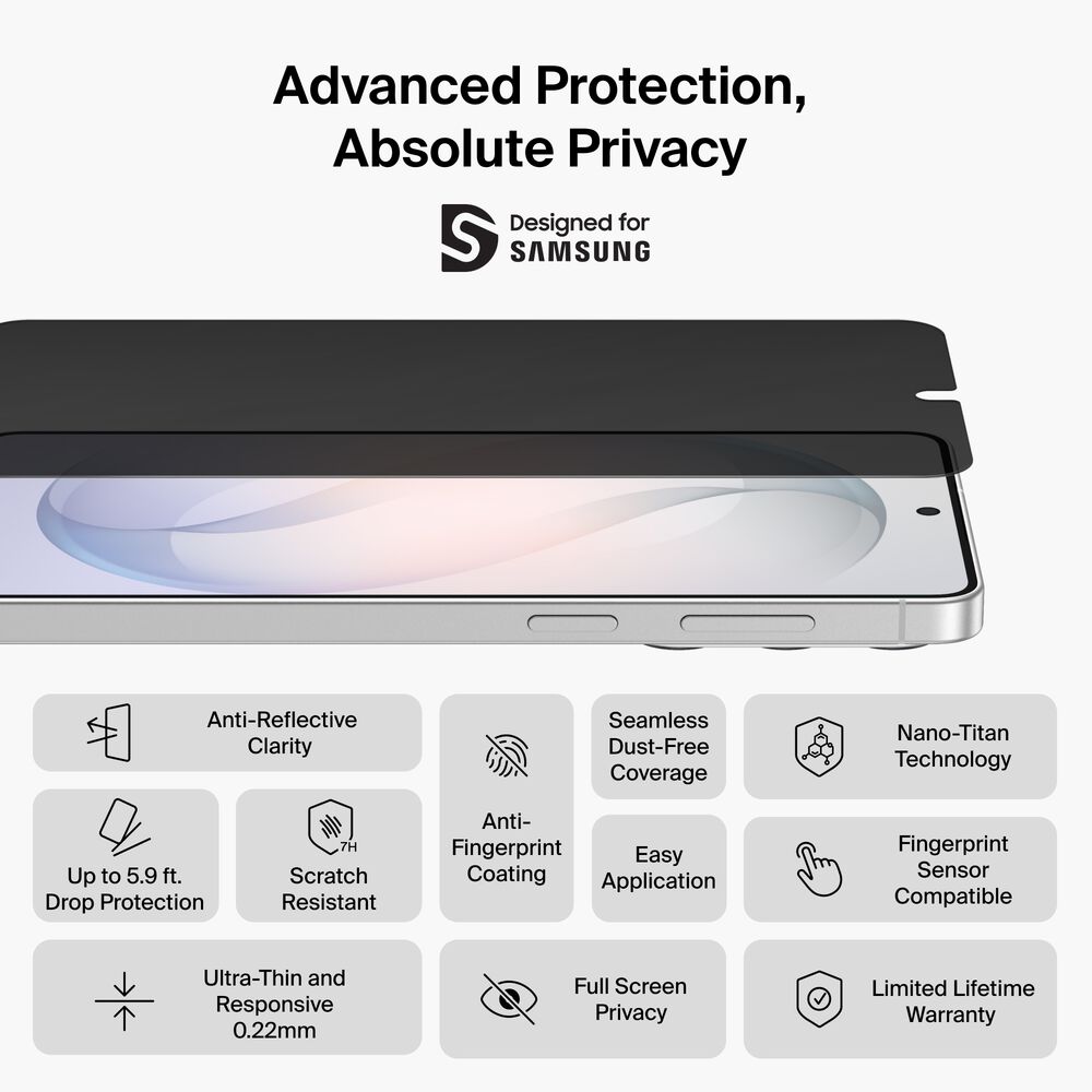 Titan EcoGuard Privacy Filter Screen Protector for Samsung Galaxy S26, , hi-res