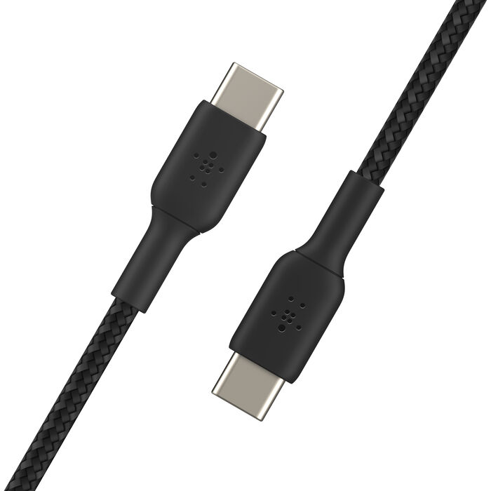 Cable trenzado USB-C a USB-C (1 m, negro), Negro, hi-res