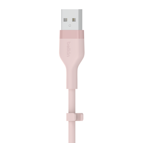 Cable USB-A con conector Lightning, Rosa, hi-res