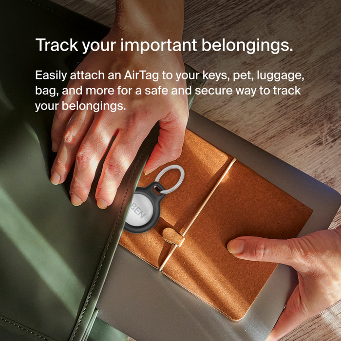 Secure AirTag Holder with Key Ring, AirTag Keychain | Belkin US