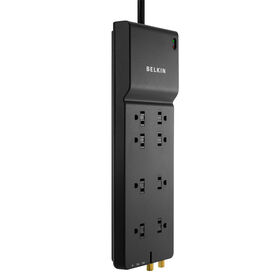 8 Outlet Home/Office Surge Protector with coxial protection, , hi-res