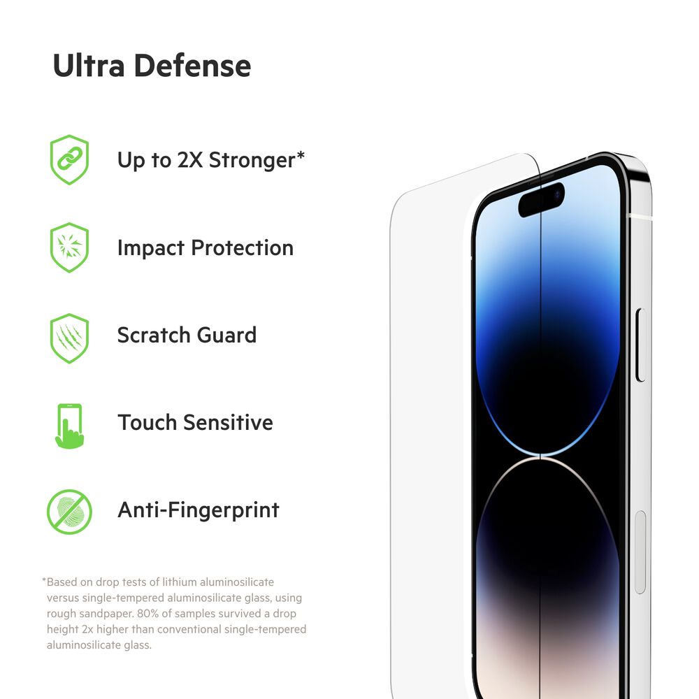 UltraGlass Treated Screen Protector for iPhone 14 Pro, , hi-res