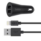 BOOST↑UP™ 2-Port Car Charger + USB-A to USB-C Cable, Black, hi-res